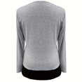 thumbnail image 6 of Htigea Women's 2 in 1 Shirts Trendy Color Block Crew Neck Long Sleeve Tunic Tee Casual Fall Tops Gray 3XL, 6 of 8