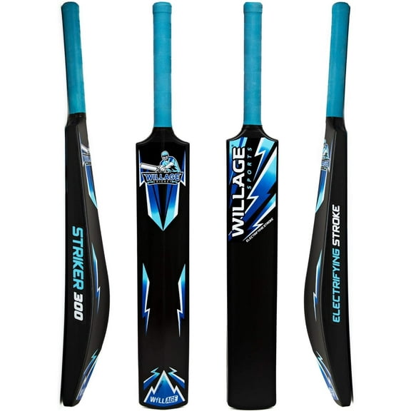 Willage Plastic Cricket Bat Hard Plastic , For Tennis And Wind Ball , Full Size 8 | Blue