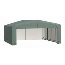 Sheltertube Wind And Snow-Load Rated Garage, 20X18X10 Green
