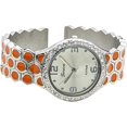 thumbnail image 4 of Blekon Collections Women's 33mm Case Hexagon Patterned Metal Bangle Watch, 4 of 5