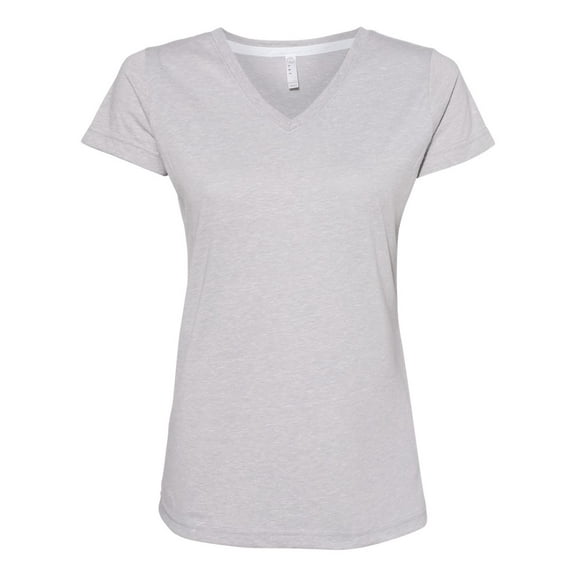 LAT New Women IWPF Women's Harborside Mélange V-Neck T-Shirt