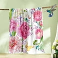 thumbnail image 2 of Floral Throw Blanket for Girls Women Pink Butterfly Soft Fuzzy Flannel Bed Blanket for Adults Plush Watercolor Flowers Christmas Birthday Gifts,50x60\u201d, 2 of 6