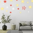 thumbnail image 5 of Uxcell 44Pcs Stars Acrylic Mirror Wall Stickers, 3D Mirror Sticker Removable Self-Adhesive Wall Decals for DIY Art Mural Home Bedroom Living Room Office Bathroom Wedding, Red, 5 of 7