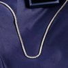 Lab Created Diamond 3MM Round Cut Tennis Necklace Chain 14k White Gold Plated