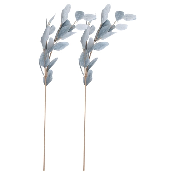 2 piezas de hojas de eucalipto de imitación para decoración, ramo falso