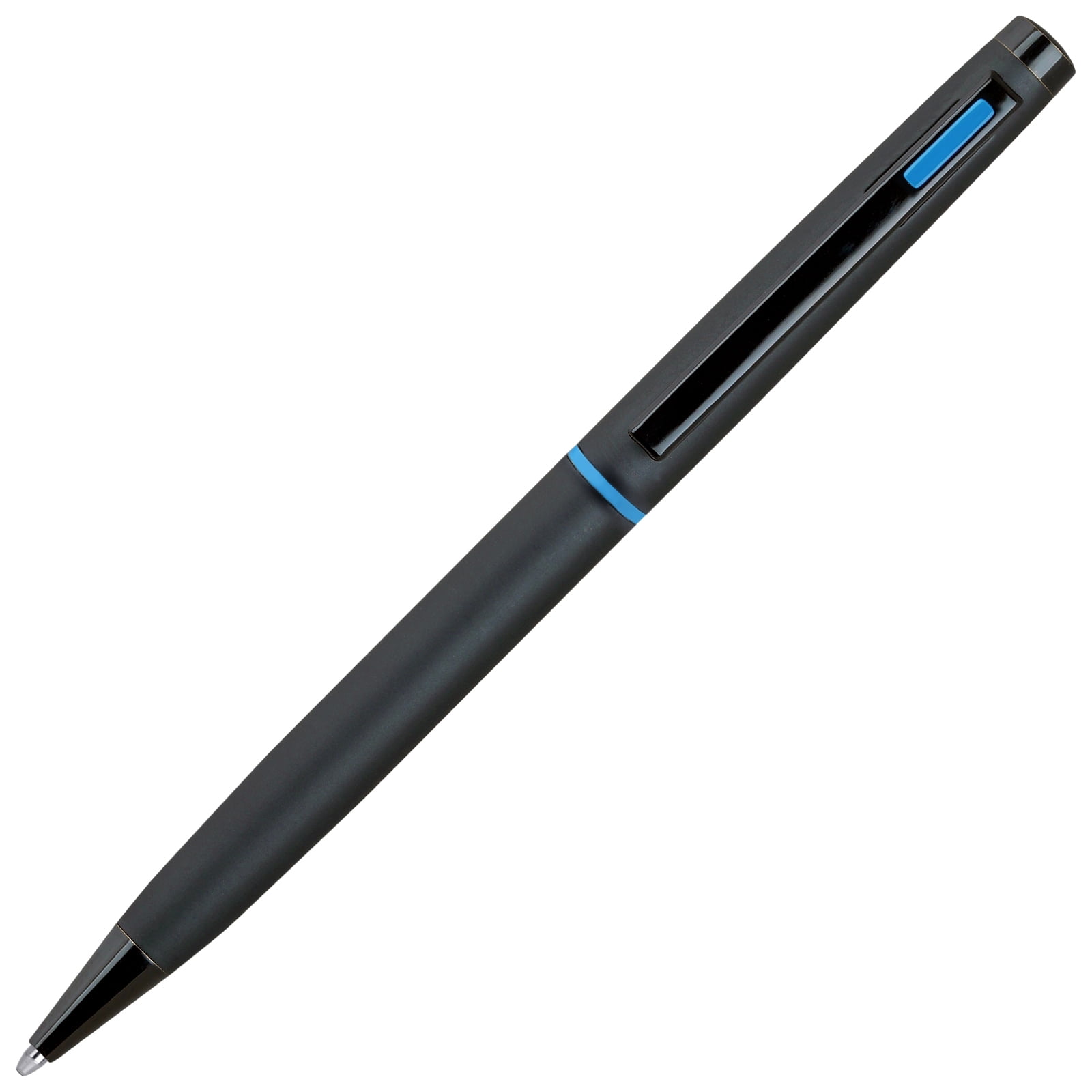 4G Ball Pen - Matt Black with Blue Accents with Single Gift Box Rosewood
