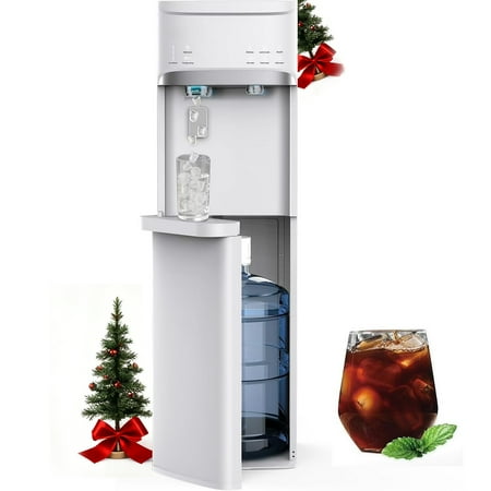 IKT Bottom Loading Water Dispenser Cooler with Maker ,for 5 Gallon Bottle with Empty Bottle Indicator 3 Temperature 22lbs Within 24hrs White
