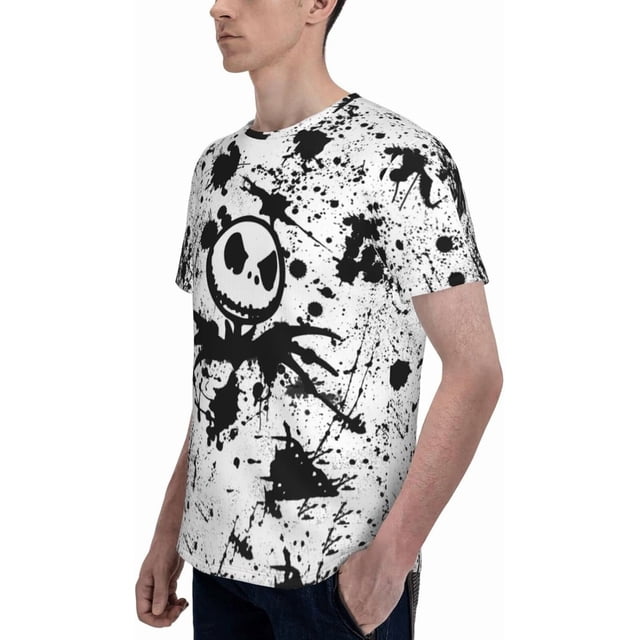 Jack Skellington Chemise Mode Hommes Femmes T-Shirt à Manches Courtes Imprimé 3D