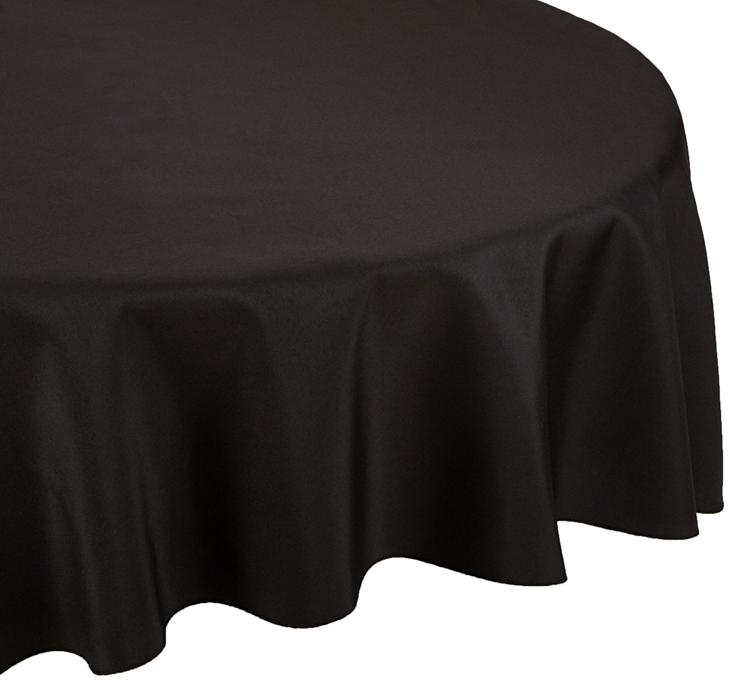 220GSM SPUN POLYESTER TABLE CLOTH 120 Inch BLACK ROUND TABLE CLOTH 305cm 