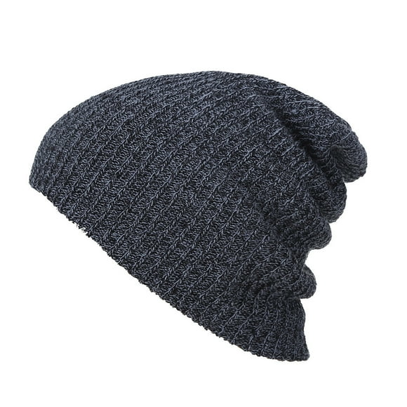 KAKOWELY Unisex Slouchy Winter Hat Knitted Beanie Warm Ski Hat Hip-Pop Beanie for Men and Women (Black),11.02"X6.5"X0.39"