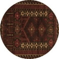 thumbnail image 1 of Ahgly Company Indoor Round Southwestern Brown Country Area Rugs, 4' Round, 1 of 4