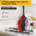 thumbnail image 2 of shiyou-Pots and Pans Organizer Rack for Cabinet and Countertop Expandable Pot Lid Kitchen Cabinet Organizer Holder with 10 Adjustable Compartment, for Cutting Board, Cast-Iron Pan, Heavy Cookware, 2 of 4