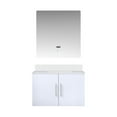 thumbnail image 3 of Geneva 30 in. W Glossy White Bath Vanity, Cultured Marble Top, and 30 in. LED Mirror, 3 of 11