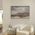 thumbnail image 3 of IDEA4WALL Framed Canvas Wall Art Moody Mountain Horizon Abstract Earth Tone Landscape Print Rustic Valley Digital Artwork Scenic Relax/Calm Cool for Living Room, Bedroom, Office - 16"x24" White, 3 of 5