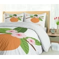 thumbnail image 5 of Ambesonne Peach Duvet Cover Set, Learning P is for Peach Fruit, 2-Calking, Apricot Olive Green, 5 of 7