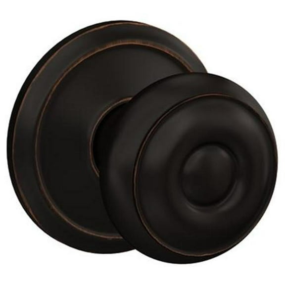 Schlage Fc172-Geo-Ald Custom Georgian Non-Turning Two-Sided Dummy Door Knob Set - Bronze