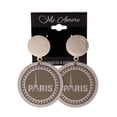 thumbnail image 2 of Glitter Paris Eiffle Tower Drop-Dangle-Earrings Silver-Tone Color #LQE2755, 2 of 2