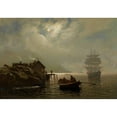 thumbnail image 2 of Johan Nielssen 24x18 Gold Ornate Framed and Double Matted Museum Art Print Titled - Moonlight, 2 of 4
