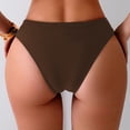thumbnail image 4 of NOLDARES Women Low Rise Bikini Bottoms - Full Coverage Bathing Suit Bottoms Low Waist Swim Bottoms(Coffee,XL), 4 of 5