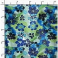thumbnail image 2 of Soimoi Pure Silk Blue Fabric - By the Yard - 42 Inch Wide - Abstract Botanical Elegance for Stylish Apparel and Home Decor Printed Fabric, 2 of 6