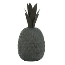 LuxenHome Pineapple Gray MgO Garden Statue