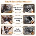 thumbnail image 3 of Soft Mesh Covered Muzzle For Small Medium Large Dogs Stop Biting A, 3 of 5
