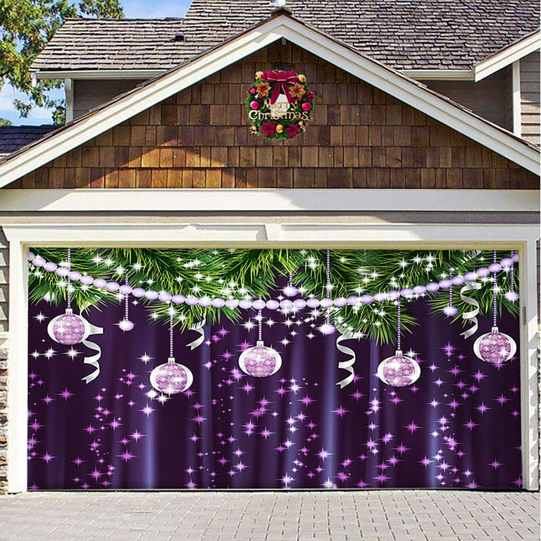 Purple Christmas Door Decor Christmas Door Covers Outdoor Christmas  Decorations Christmas Door Hanger Holiday Door Covers 