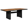 thumbnail image 1 of vidaXL Garden Dining Table Black 200x100x74 cm Poly Rattan, 1 of 4