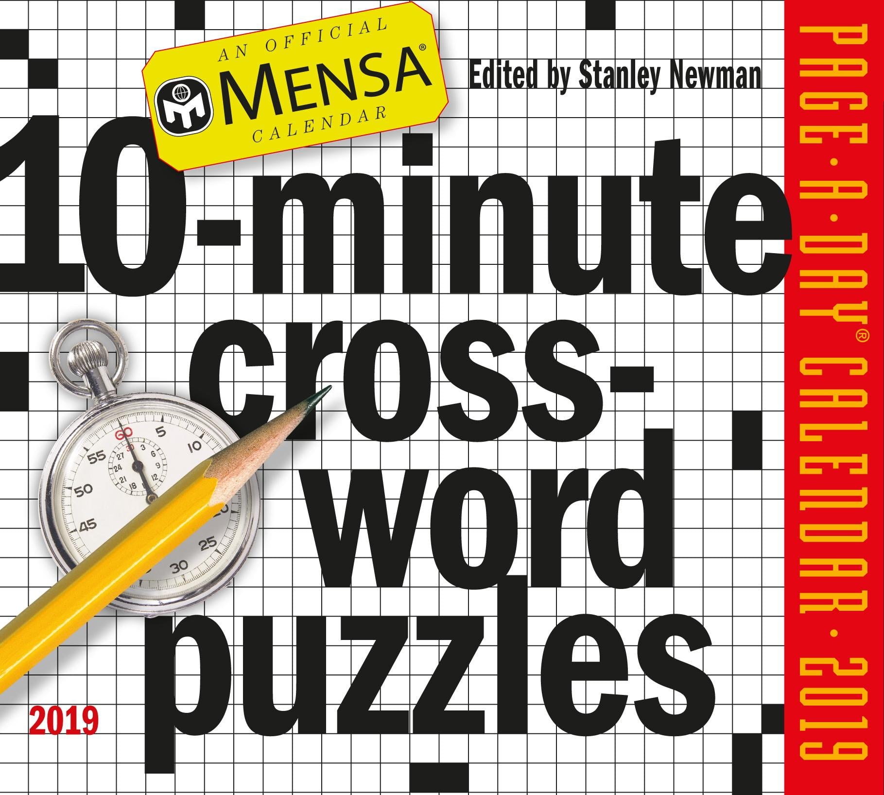 Mensa 10 Minute Crossword Puzzles Page A Day Calendar 2019 Calendar 