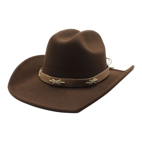 Cowboy Hat for Women Men Western Shapeable Wide Brim Sun Beach Accessory Durably Crafted for All-Day Comfort and Brown