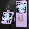 thumbnail image 1 of Z Flip 5 Case with Ring, Ultra Thin Transparent All-Round Shockproof Protection Case for Samsung Galaxy Z Flip 5 5G 2023, 1 of 5