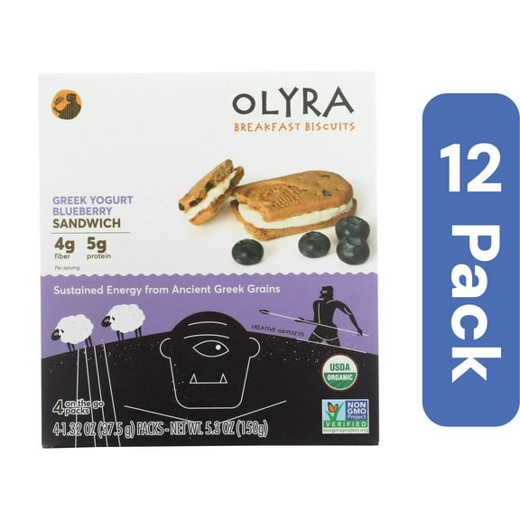 Olyra Blueberry Green Breakfast Biscuit 5.3 oz (Pack of 12)