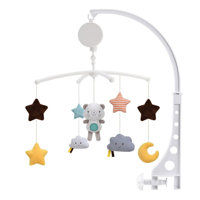 Móvil musical para cuna de bebé con juguetes giratorios colgantes, decoración de cama infantil para bebés recién nacidos, niños y niñas