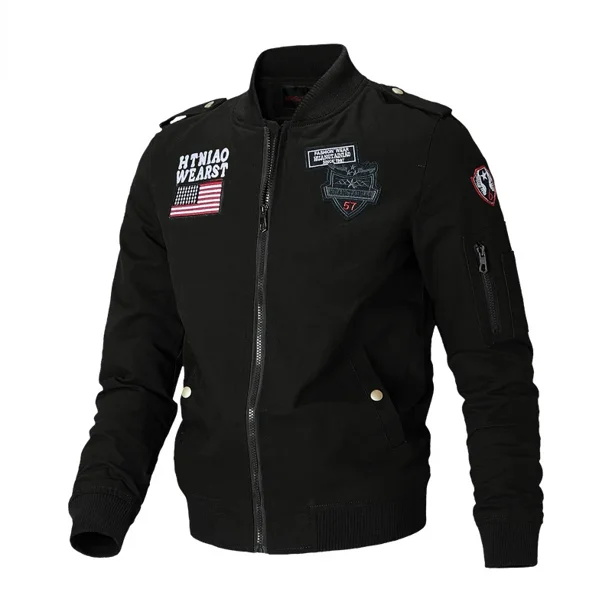 Chaqueta de béisbol de otoño 2024 para hombre, chaqueta informal de moda ajustada con bordado de manga larga, chaqueta de motociclista a prueba de viento estilo Harajuku callejero