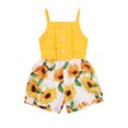 thumbnail image 1 of TheFound Kids' Flower Bodysuit Printed Bodysuit Short Pants for Summer, 1 of 10