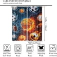 thumbnail image 2 of Boys Sports Kids Curtains for Bedroom, Fire Basketball Football Soccer 3D Ball Window Treatments for Living Room,Teen Boys Girls Room Decor Drapes 2 Panel Sets,55x63 Inch, 2 of 6