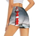 thumbnail image 3 of Fotbe 3d Lighthouse in the Surf Womens High Waist Running Shorts Athletic Workout Quick Dry Shorts for Women with Pockets Gym Yoga Summer Shorts-Medium, 3 of 9
