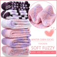 thumbnail image 3 of 6 Pairs Fuzzy Socks Warm Winter Slipper Fluffy Sleep Cozy Comfy Socks for Mens Womens, 3 of 4