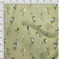 thumbnail image 4 of oneOone Polyester Spandex Light Green Fabric Floral-Magnolia-Hand Drawn Floral Pattern Dress Material Fabric Print Fabric By The Yard 56 Inch Wide, 4 of 4