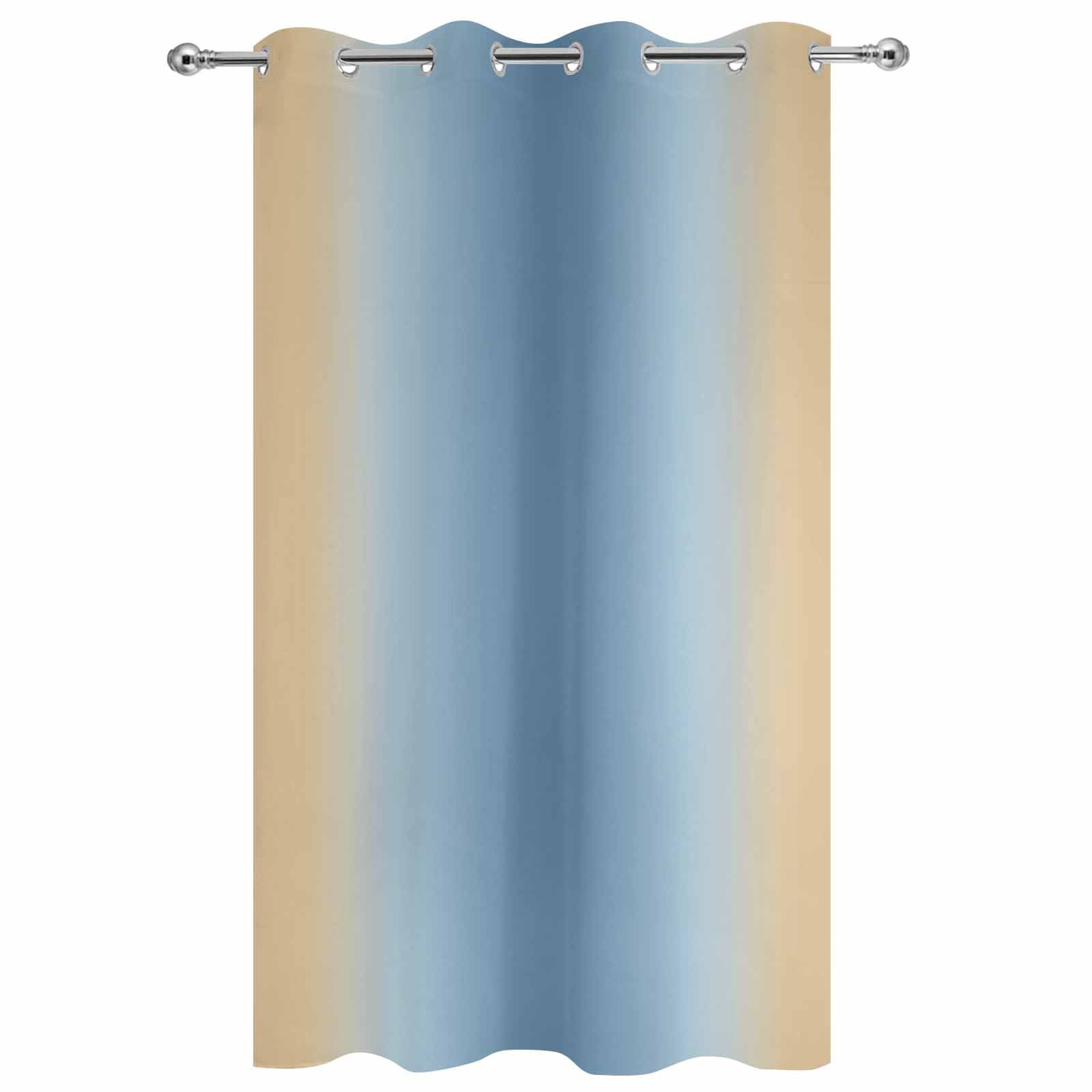 1 Panel Outdoor Curtains for Patio Waterproof 54"x84", Blue Yellow Ombre Weatherproof Privacy Outsides Curtains, Farmhouse Modern Gradient Art Grommet Thermal Drapes for Cabana Porch Pergola