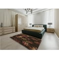 thumbnail image 5 of Ahgly Company Machine Washable Indoor Rectangle Transitional Black Brown Area Rugs, 3' x 5', 5 of 7