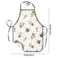 thumbnail image 4 of Zufioo Bees And Flowers for Lock Hem Apron with Pockets, Stain and Oil Proof Tie-down Apron for Cooking Barbecue Restaurant, Unisex-One Size, 4 of 9