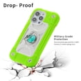 thumbnail image 6 of Case for Apple iPhone 14 6.1 inch with Double ring Stand 360° rotating bracket PC+silicone, Heavy-Duty Military Grade Shockproof Phone Cover,Neon green,For iPhone 14, 6 of 6