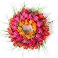 thumbnail image 1 of CAROOTU Tulipe de Simulation de Style Européen Couronne Rotin Ornements la Porte d'Entrée de Rêve, 1 of 6