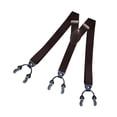 thumbnail image 1 of Casual hombres mujeres tirantes pantalones tirantes adultos ganchos botón correas elásticas cómodos tirantes en forma de Y para el trabajo boda Marrón, 1 of 8