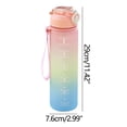 thumbnail image 4 of Tuvgenk Plastic Water Bottles with Straw, Handle & Time Marker 34 Oz Sports Bpa Free Water Bottle Pink Reusable Motivational Leakproof for Cycling, 4 of 5