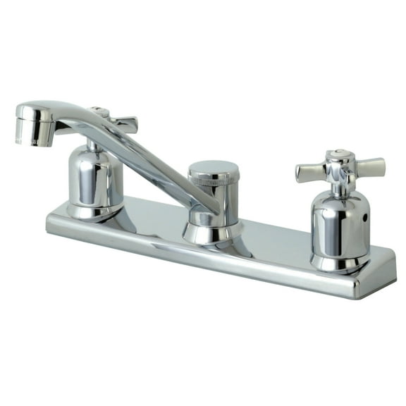 Kingston FB121ZX Millennium Two-Handle 2-Hole 8" Centerset Kitchen Faucet in Polished Chrome