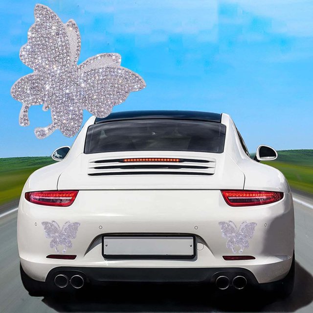 Pegatinas de coche Bling, pegatina decorativa impermeable para Interior de coche, parche DIY, accesorios automotrices universales para coches Mariposa shamjiam Pegatinas de coche