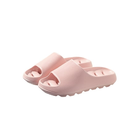

Lacyhop Unisex Slide Sandals Slip On Shower Slippers Beach Slides Indoor Outdoor Quick Dry Comfort Summer Pink 7-8 women