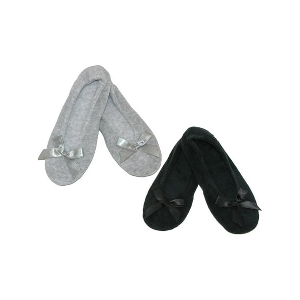 isotoner terry ballerina slippers